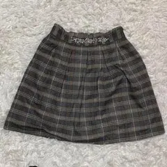 OLIVE des OLIVE オリーブデオリーブデ　ビジュー付チェックスカート