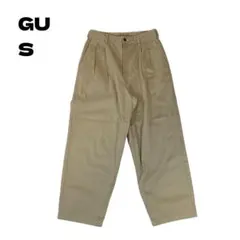 GU スーパーワイドパンツベージュ S 古着