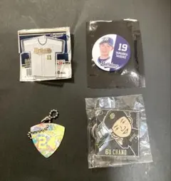 オリックスバファローズ　 アクリルクリップ、缶バッジ、ギターピック、キーホルダー