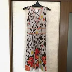 【値下げ】ワンピース　Bou Jeloud 袖なし　花柄　 Aライン　ロング