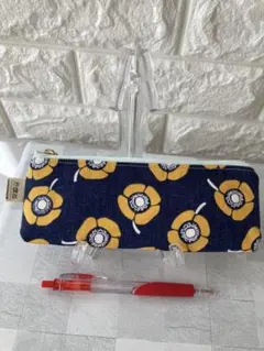 ハンドメイド　ペンケース　アネモネ