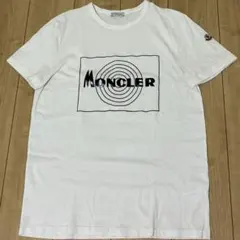 極美品☆ モンクレール ロゴ Tシャツ ホワイト サイズS 国内正規品 4S5 