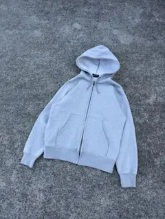90s Dickies 裏サーマル ジップパーカー 古着 グレー ダブルフェイス 90s Dickies ディッキーズ ダブルフェイス 良フェード 裏地サーマル