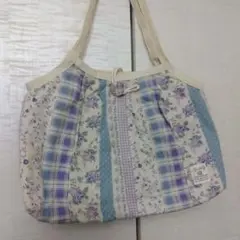 ハンドメイド　花柄グラニーバッグ　パッチワーク