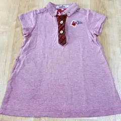 ファミリア　ワンピース　90 チェック　ポロシャツワンピース　ポロシャツ