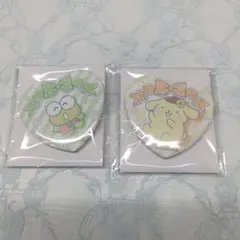 サンリオ ハート型缶バッジ けろけろけろっぴ ポムポムプリン
