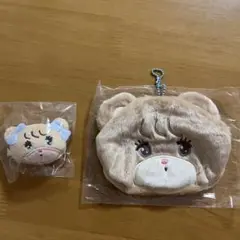 mikkoフェイスポーチ ヘアクリップ ラテ