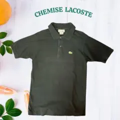 80sフランス製LACOSTE フレラコ ポロシャツ 希少ブラック