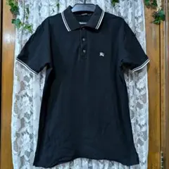 BURBERRY BLACK LABEL★ロゴ刺繍 半袖 ポロシャツ日本製 2