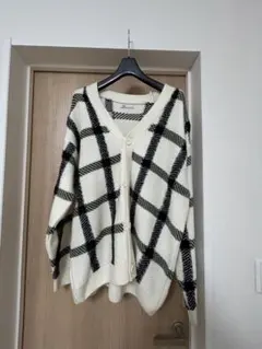 ZARA チェック柄カーディガン