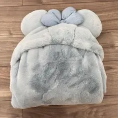 Disney ミニーちゃん　フード付きブランケット　ポンチョ
