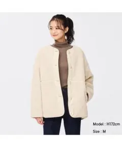 GU オーバーサイズ2wayボアブルゾン