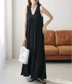 DISCOAT ジャガードヨウリュウワンピース ブラック