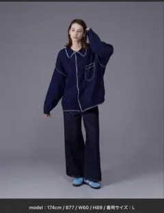 oncily ステッチ カーディガン