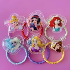 ディズニープリンセス　シャカシャカ　ヘアゴム　セット　新品