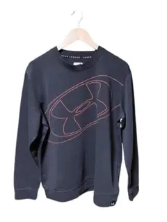 UNDER ARMOUR ビッグロゴスウェット L 黒×赤