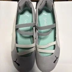Puma Lily Brown flat shoes, gray, size 22.5cm, with box.