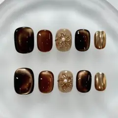 ブラウン系グラデーションネイルチップセット
