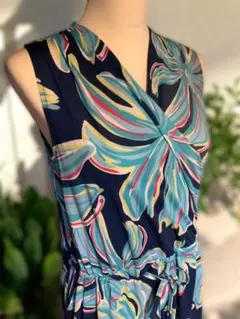 【美品 フラダンス衣装】イエロー Ocean Blue Bird ワンピース 白 Ocean Blue Bird -オーシャンブルーバード-》｜フラダンス衣装