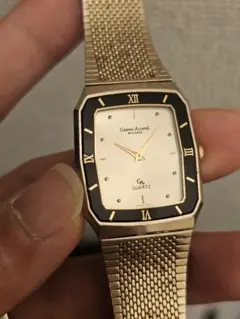 MILANO 腕時計 クォーツ ジャンク スクエア 文字盤ゴールド