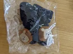 クマの顔デザイン ベビー靴下 11cm ネイビー