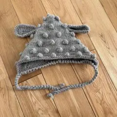 ベビー　羊　つぶつぶ　ニット　帽子
