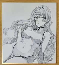 手描きイラスト 色紙 オリジナルイラスト