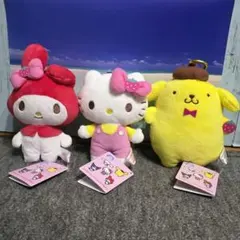 サンリオキャラクターズ いちごがま口ポーチ 3体セット