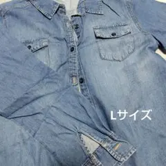 古着！デニムシャツ レディース Lサイズ