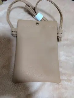 Also スマホショルダーバッグ ベージュ