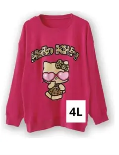 アベイル　日焼けキティ　eggコラボ　Hello Kitty ピンク トレーナー