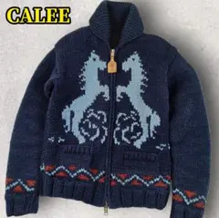 CALEE キャリー カナディアンセーター カウチンニット 馬柄 ウール M