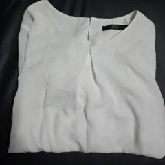 AZUL ホワイトシフォン 長袖ブラウス