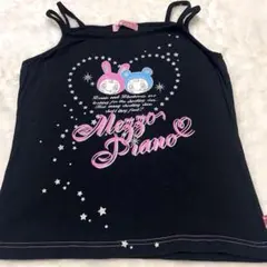 メゾピアノ ベリエちゃん、ブラック タンクトップ　160 美品