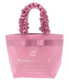 Maison de FLEUR ブランドロゴトートバッグS ダークピンク