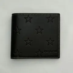 COACH コーチ CW352 スター プリント 二つ折り財布 ブラック
