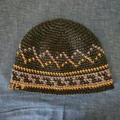a124　秋冬　クラッシャーハット クロシェハット　ニット帽