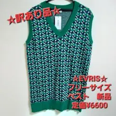 訳あり品　EVRIS　エヴリス　F　ニット　ベスト　ロング　カジュアル　新品