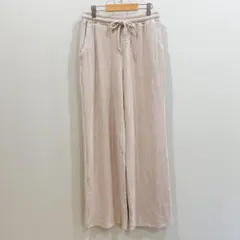 美品✨ワイドパンツ 【M】イージーパンツ ピンクベージュ 体型カバー