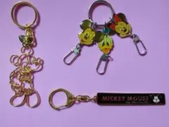 レア☆ディズニー☆ミッキーマウス他☆キーホルダー色々3個セット ☆新品未使用