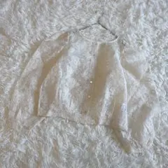 美品✨ナイスクラップ　総レーストップス　ボレロ　羽織　前あきトップス　シースルー