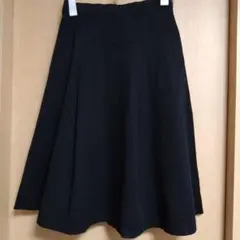 最終価格　組曲　黒 フレアスカート ひざ丈　S　7号　低身長さん