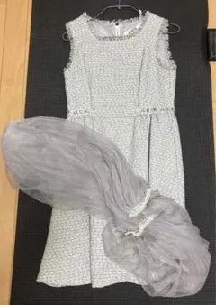 ジルスチュアート　ツイード　ドレス　ワンピース　ストール付