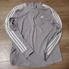 adidas CLIMALITE 長袖Tシャツ　フード　3本線　アディダス