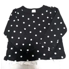 petit main 水玉 長袖カットソー 110