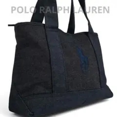 ラルフローレン デニム トートバック A4可 ポニー刺繍ロゴ