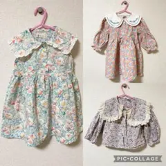 韓国子ども服♬ 3枚セット まとめ売りワンピース 90cm 80cm
