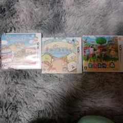 3DSソフト三本とびだせどうぶつの森、すみっコぐらし×2