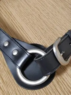 【MOGAレトロ】リング　レザーベルト カジュアル
