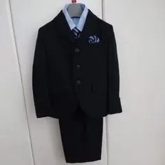 フォーマルスーツ ブラック 3点セット 110センチ